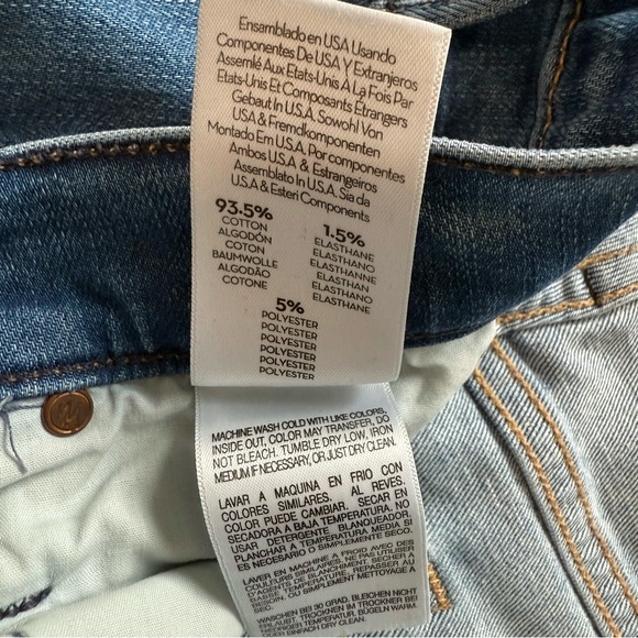 MOTHER The Mid Rise Dazzler Ankle Fray Medium Blue Wash 29 - Picture 5 of 13